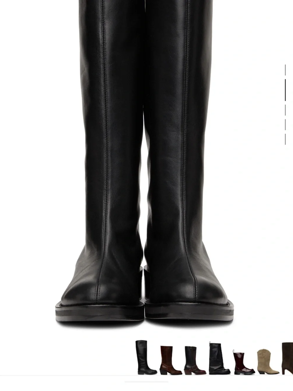 CO Black Over-the-Knee Leather Boots